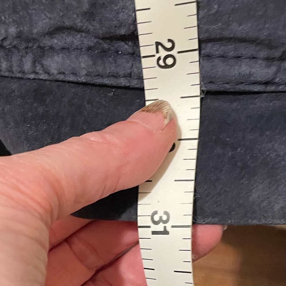Bergdorf Goodman Blue Suede 3/4 Length Long Coat - Picture 10 of 12